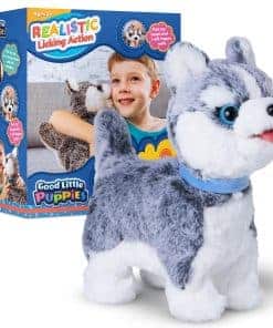 Perrito Interactivo de Peluche, Pastor Siberiano disfruta