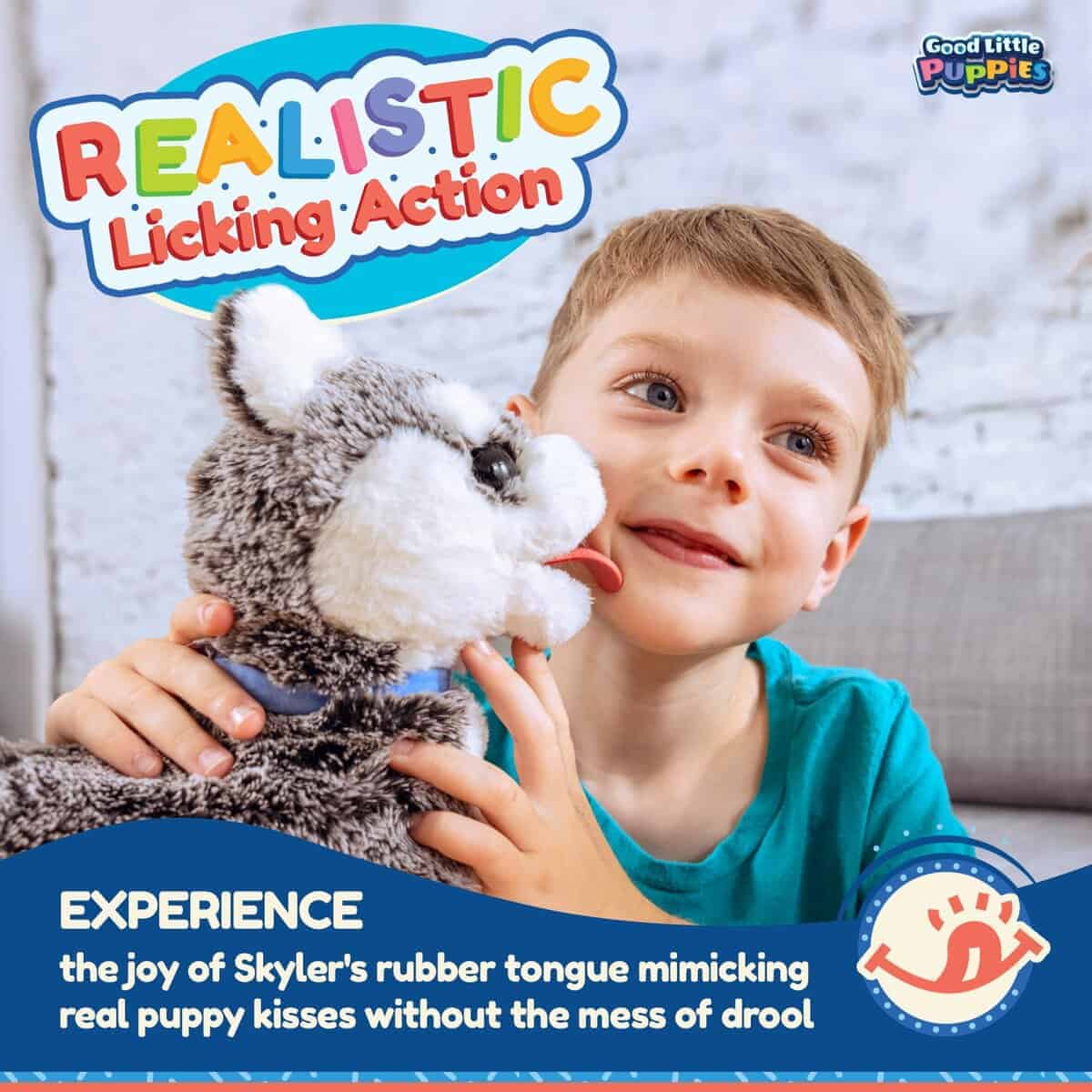 Perrito Interactivo de Peluche, Pastor Siberiano disfruta - Imagen 4