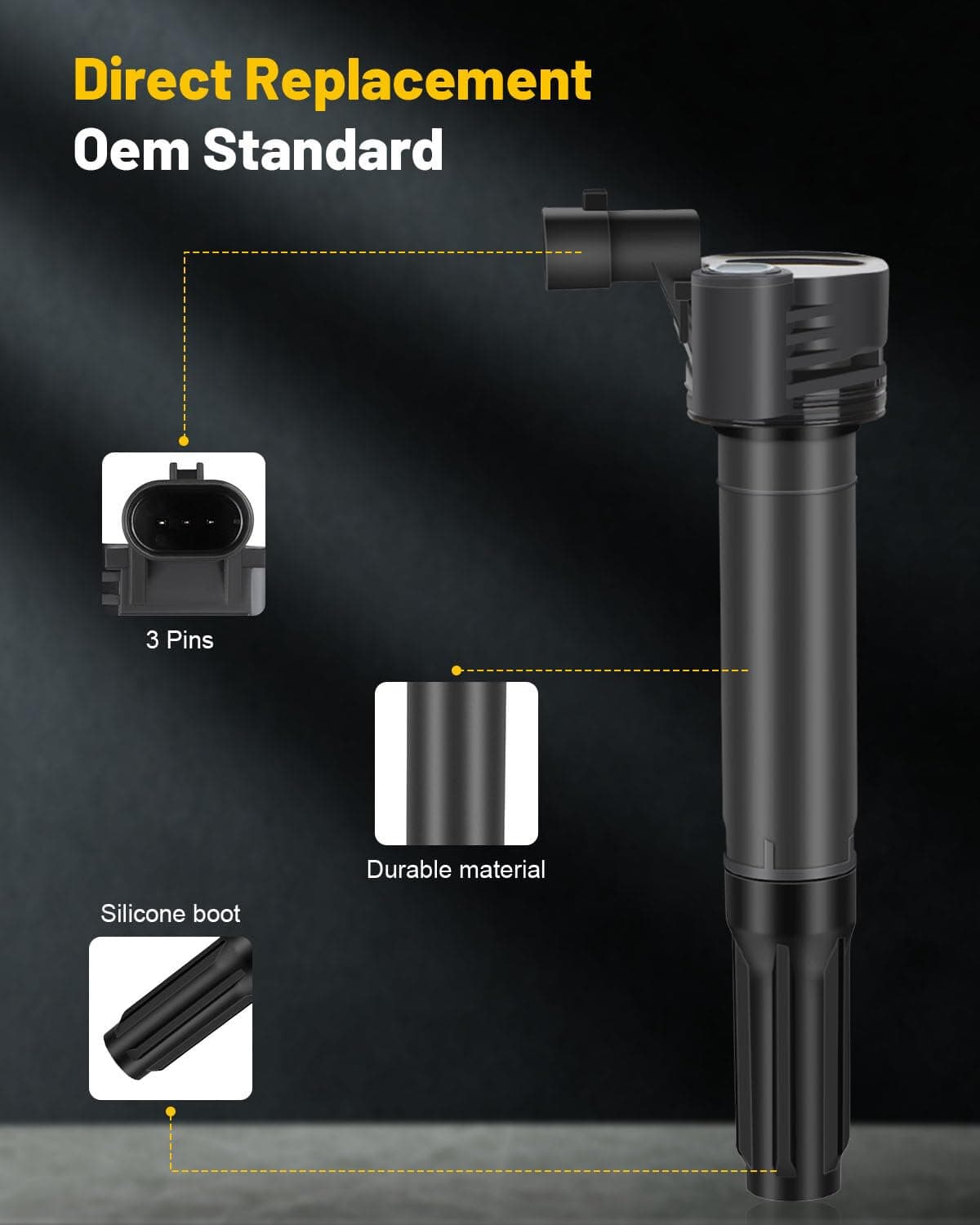 OCPTY 4 bobinas de encendido con 4 bujías de iridio se - Imagen 5