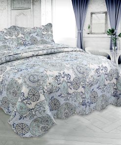 Cubrecama Estampado Marina Decoration Ultra Suave 3 Piezas