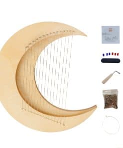 Lira de Arpa ExGizmo, 15 Cuerdas de Metal, Diseño de Luna