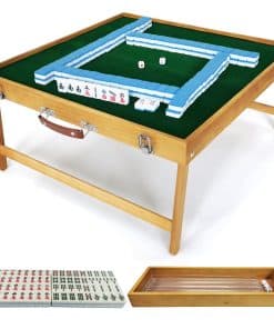 Mesa de Mahjong de Steelway con juego de fichas, Set de
