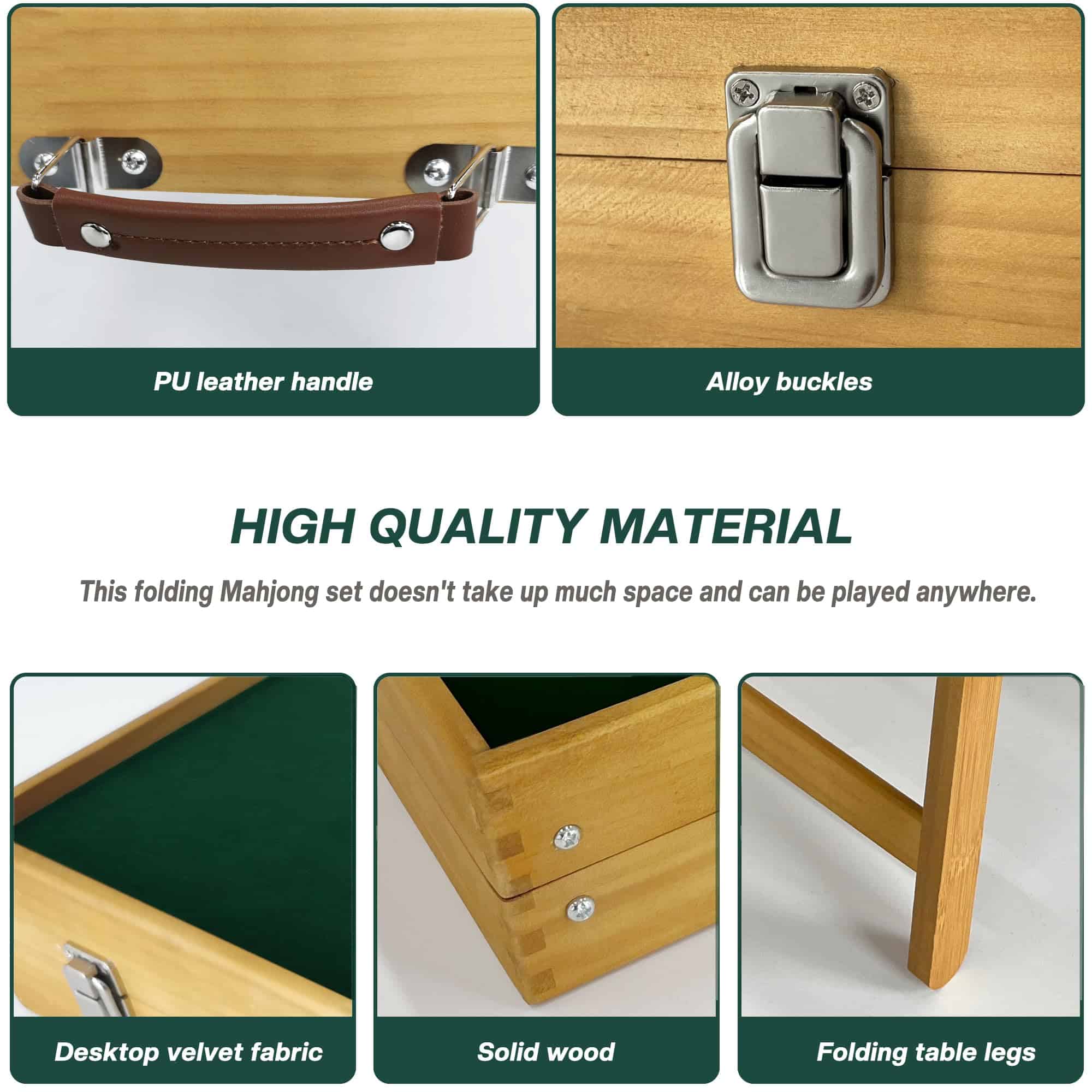 Mesa de Mahjong de Steelway con juego de fichas, Set de - Imagen 6