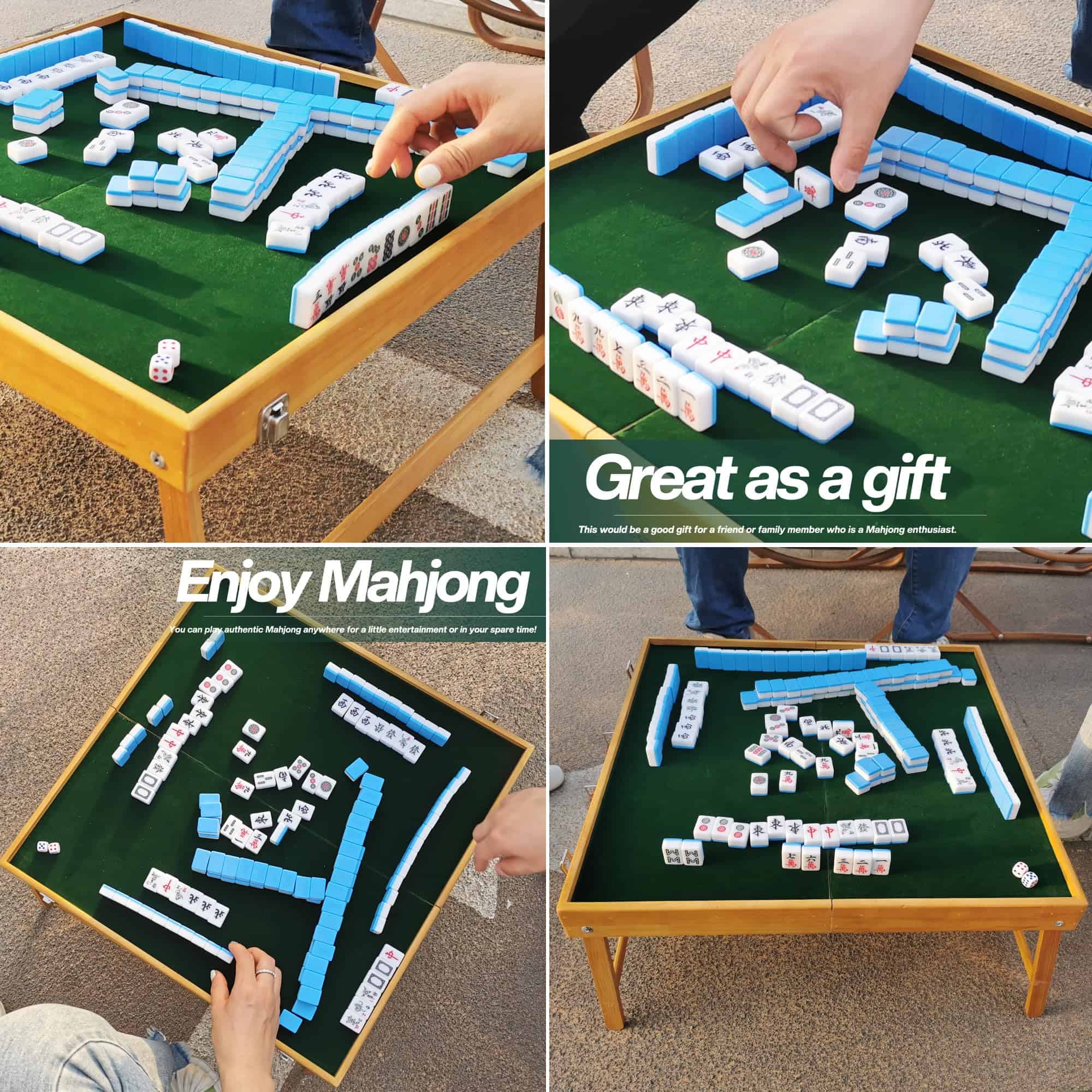 Mesa de Mahjong de Steelway con juego de fichas, Set de - Imagen 3