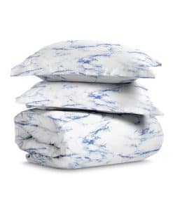 Juego de Funda Nórdica King Pizuna Pure -Azul Mármol Carrara