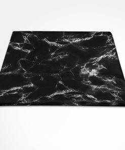 Sábana Plana de Cama 100% Algodón Puro Twin XL Mármol Negro