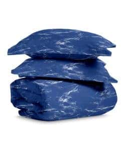 Juego de Funda de Edredón 100% Algodón Puro -Marble Blue