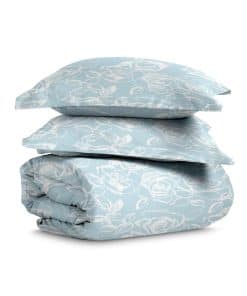 Juego de Funda Nórdica King de Pizuna Pure -Azul Flor Sencil