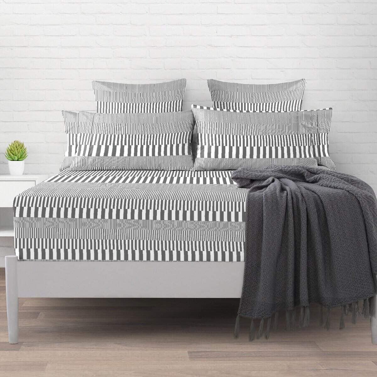 Sábana Bajera 100% Algodón Puro para Cama Individual,