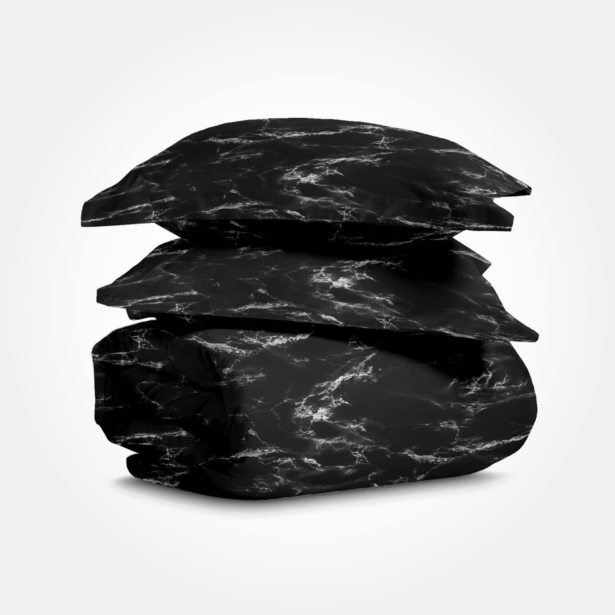 Juego de funda nórdica Pizuna Pure 100% -Negro mármol