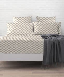 Sábana Ajustable Pizuna Pure 100% Algodón para Full Size,