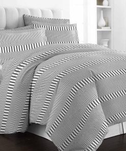 Juego de Funda de Edredón 100% Algodón Puro -Grey Cascade St
