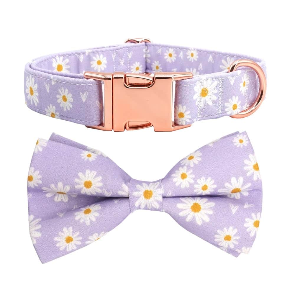 Collar para Perro de Niña Collar de Flores para Perro (S,