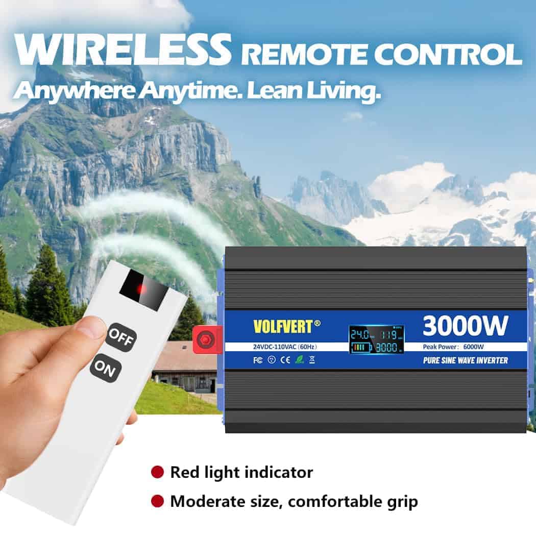 Inversor de Corriente de 24V 3000 Vatios Onda Senoidal - Imagen 6