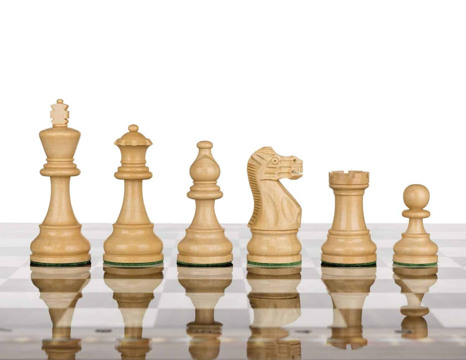 Juego de ajedrez de torneo de madera con -mericano) - Imagen 4