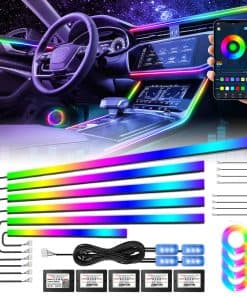 Luces de automóvil interior acrílicas, luz de tira LED para