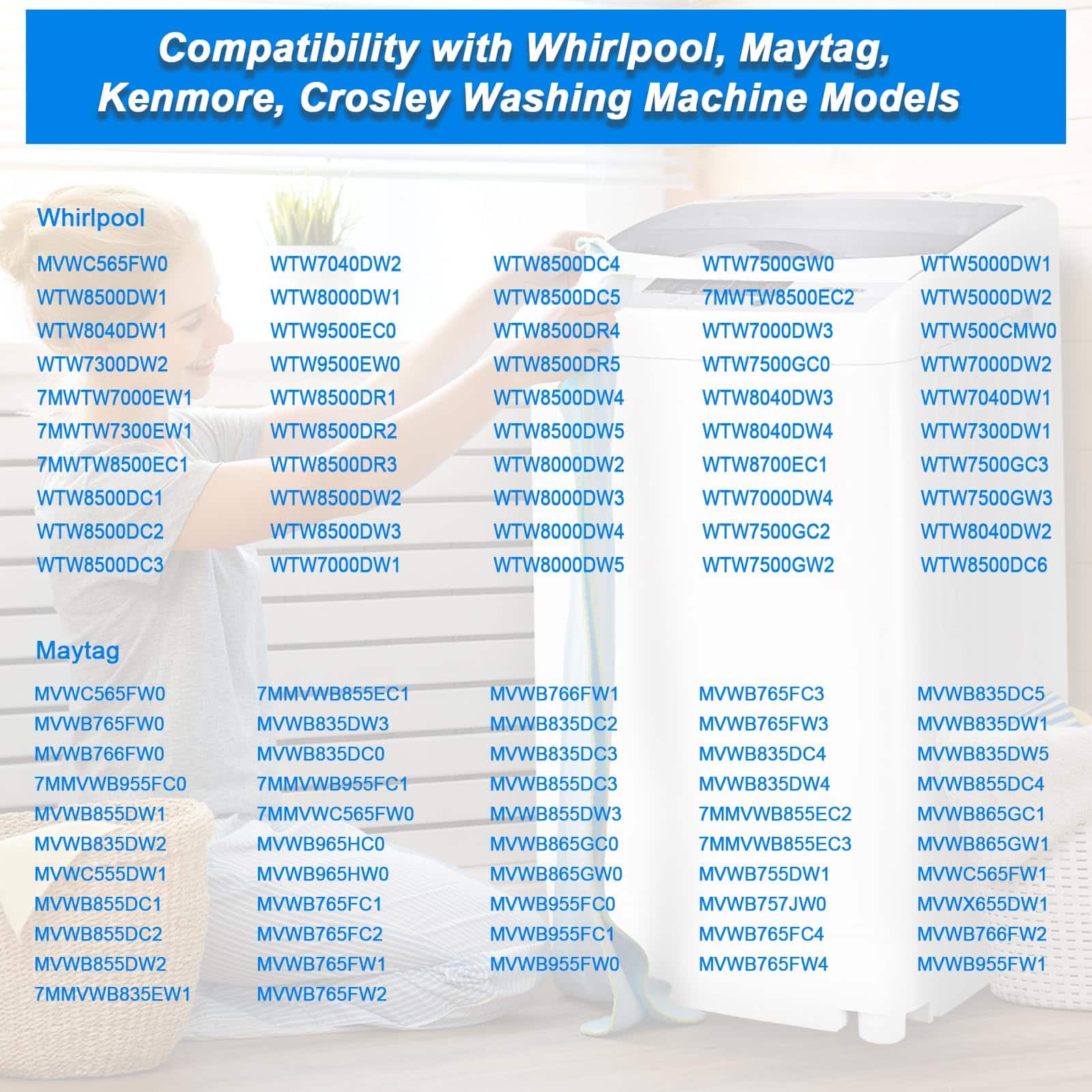 Repuesto de Bomba de Desagüe para Lavadora W10876600 - Imagen 5