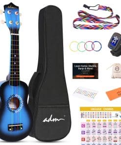 ADM Ukulele Soprano para Principiantes 21 Pulgadas Madera