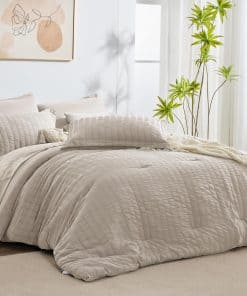 Juego de Edredón Completo CozyLux con Sábanas Beige 7