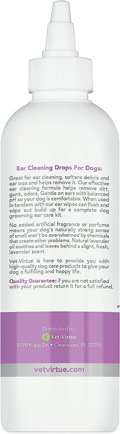 VET-VIRTUE Limpiador de Oídos para Perros - 8oz Solución de - Imagen 8