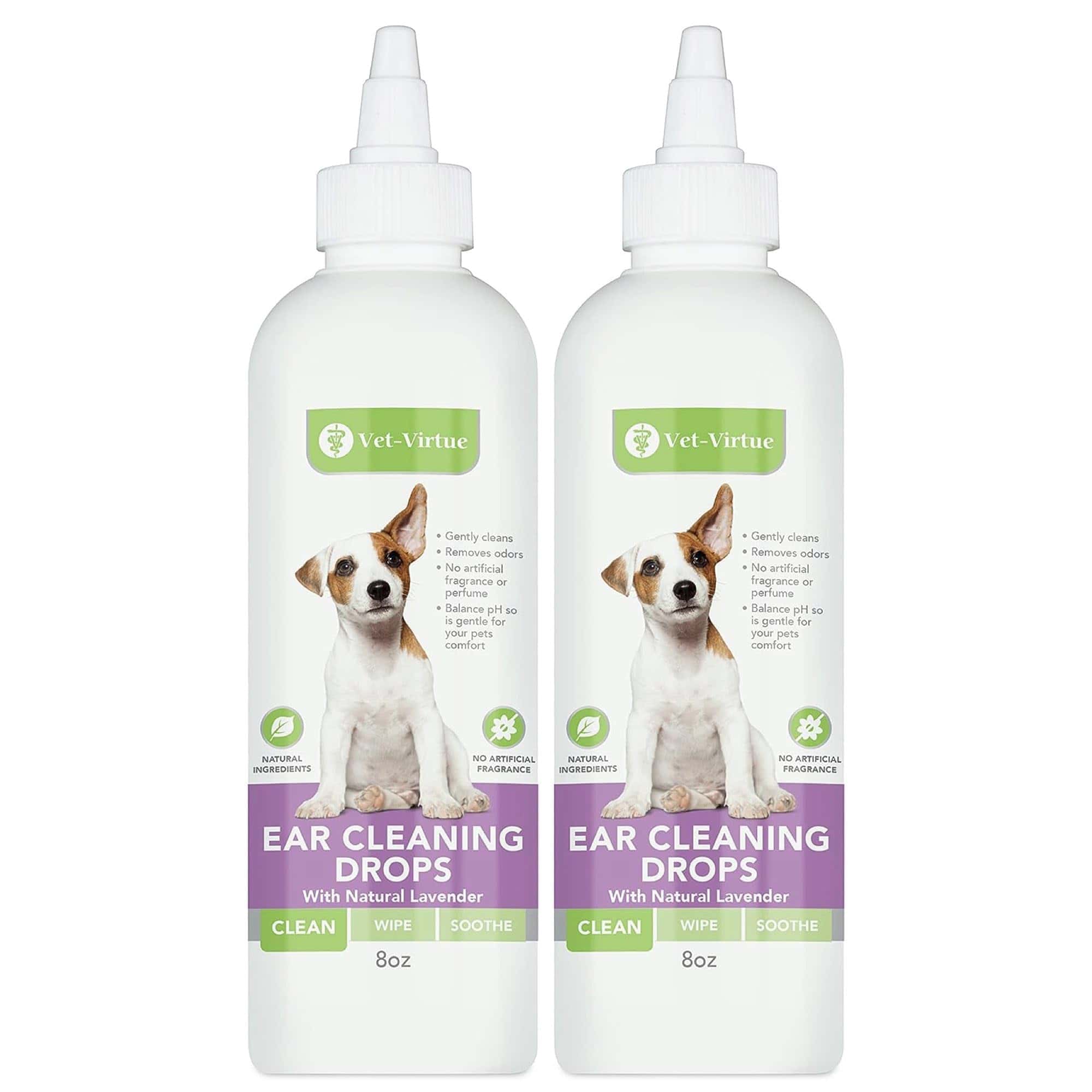 VET-VIRTUE Limpiador de Oídos para Perros - 8oz Solución de