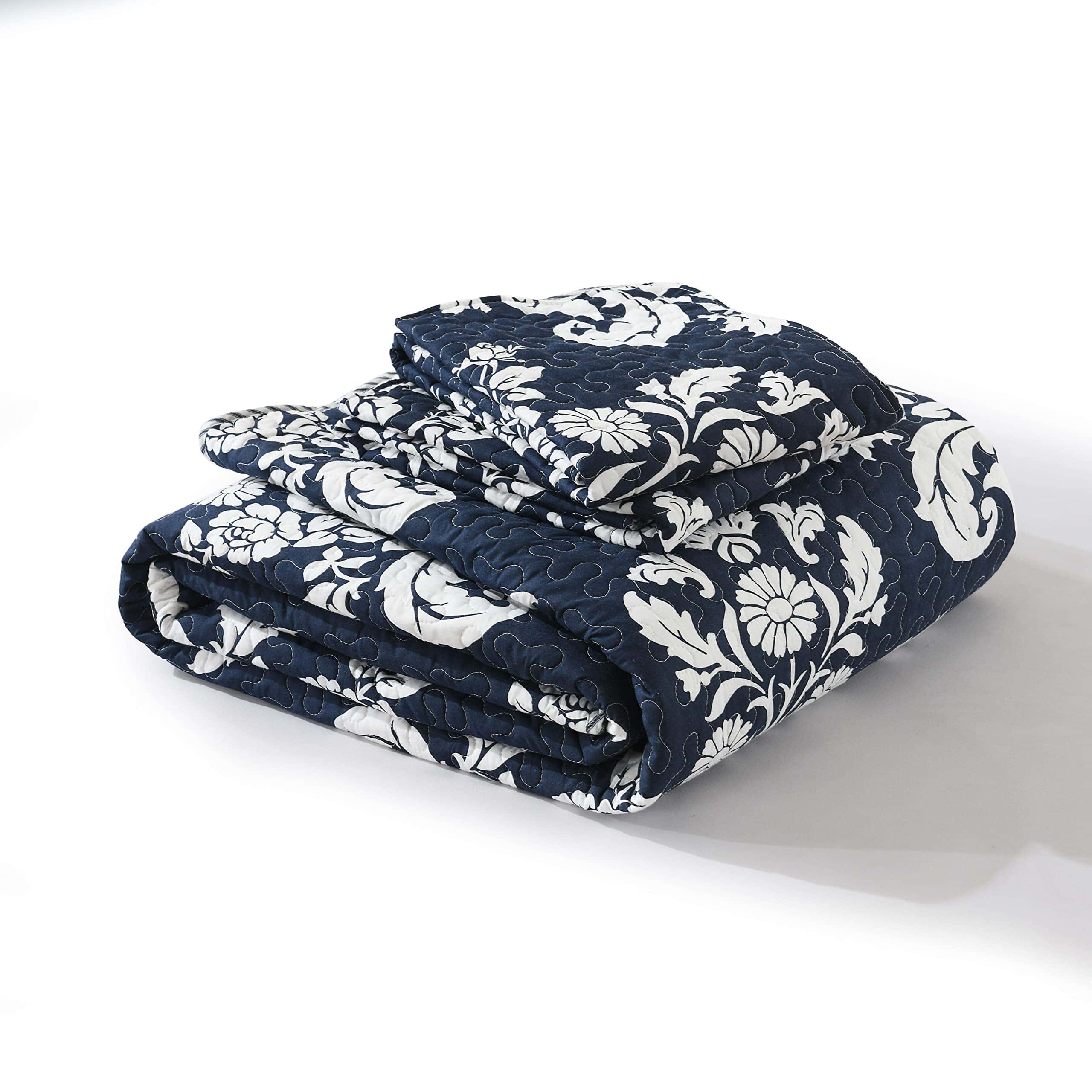 Juego de edredón Queen Size 100% algodón Navy Blue - Juego - Imagen 7