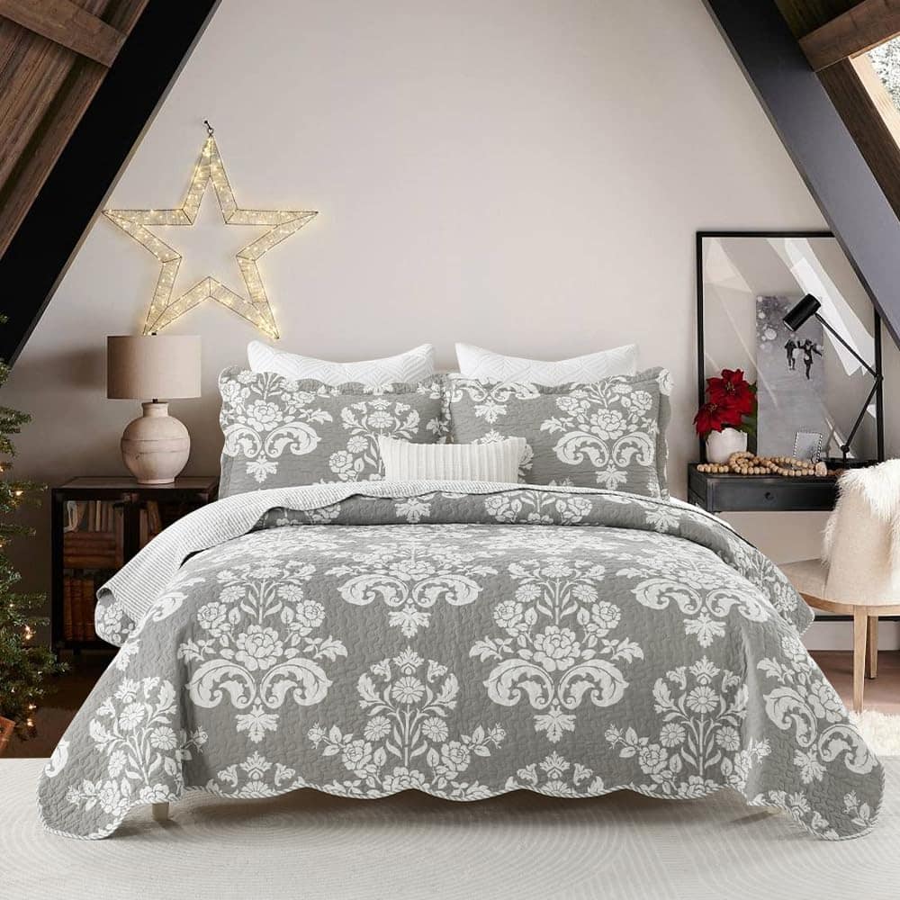 Juego de Edredón Reversible de 100% Algodón Tamaño Queen