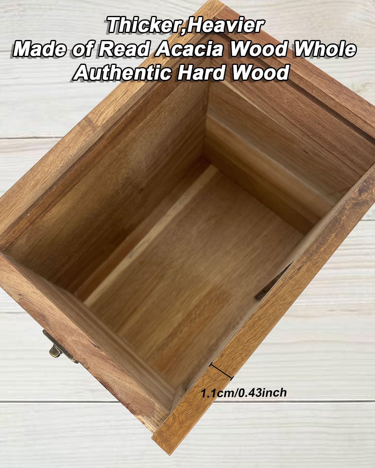 ABLEELBA Urna de Mascotas de Madera de Acacia Acabado - Imagen 4