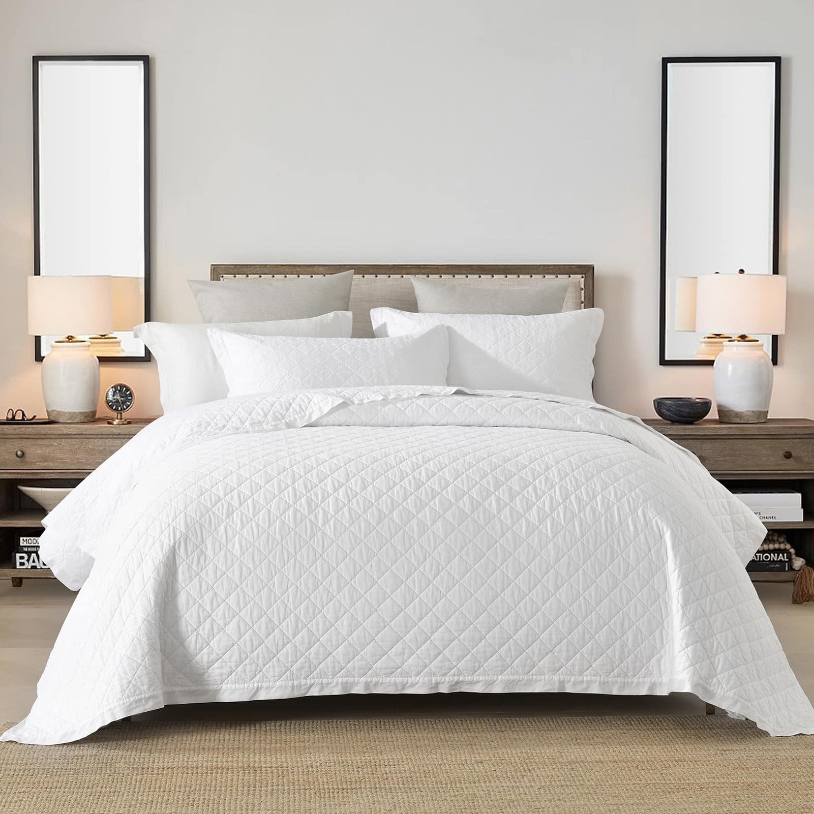 Juego de colchas SahSahCasa para cama King Size, 100% - Imagen 8