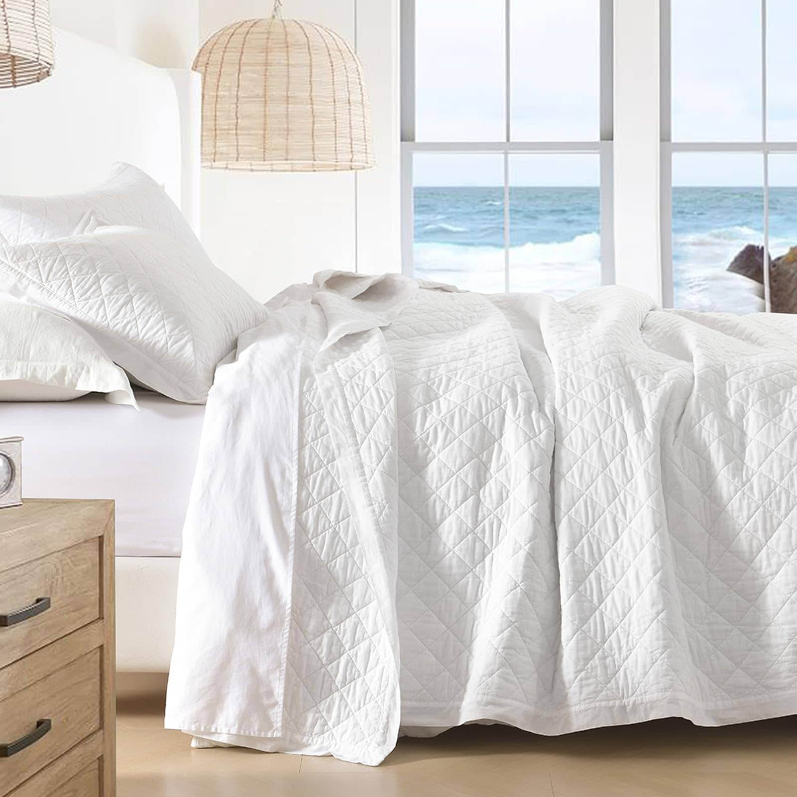 Juego de colchas SahSahCasa para cama King Size, 100%