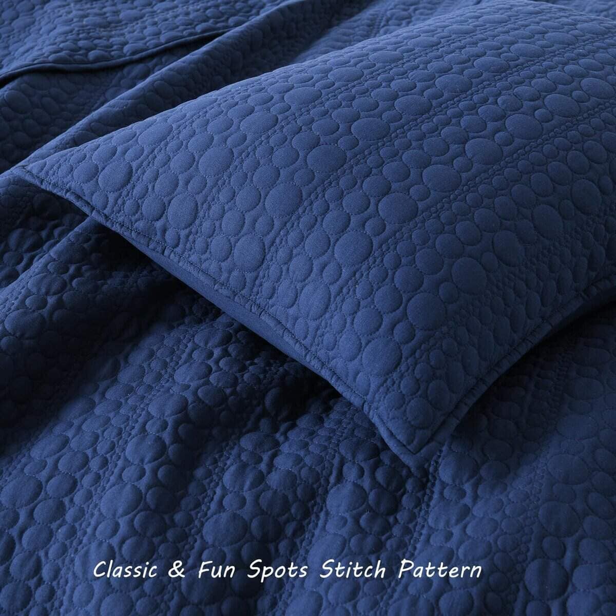 Juego de Colcha HORIMOTE HOME Tamaño King Azul Marino, - Imagen 5