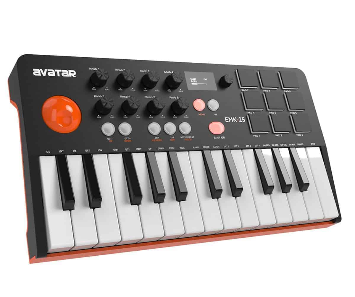 Controlador de Teclado MIDI Bluetooth de 25 Teclas HXW, con