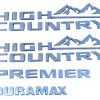 Emblema 3D de 4 Piezas High Country Premier Duamax para
