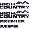 Juego de 4 Emblemas 3D High Country Premier Duamax para