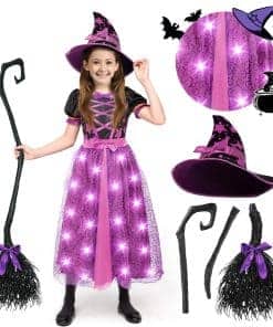 Disfraz de Bruja Espeluznante para Niñas, Disfraz de Bruja