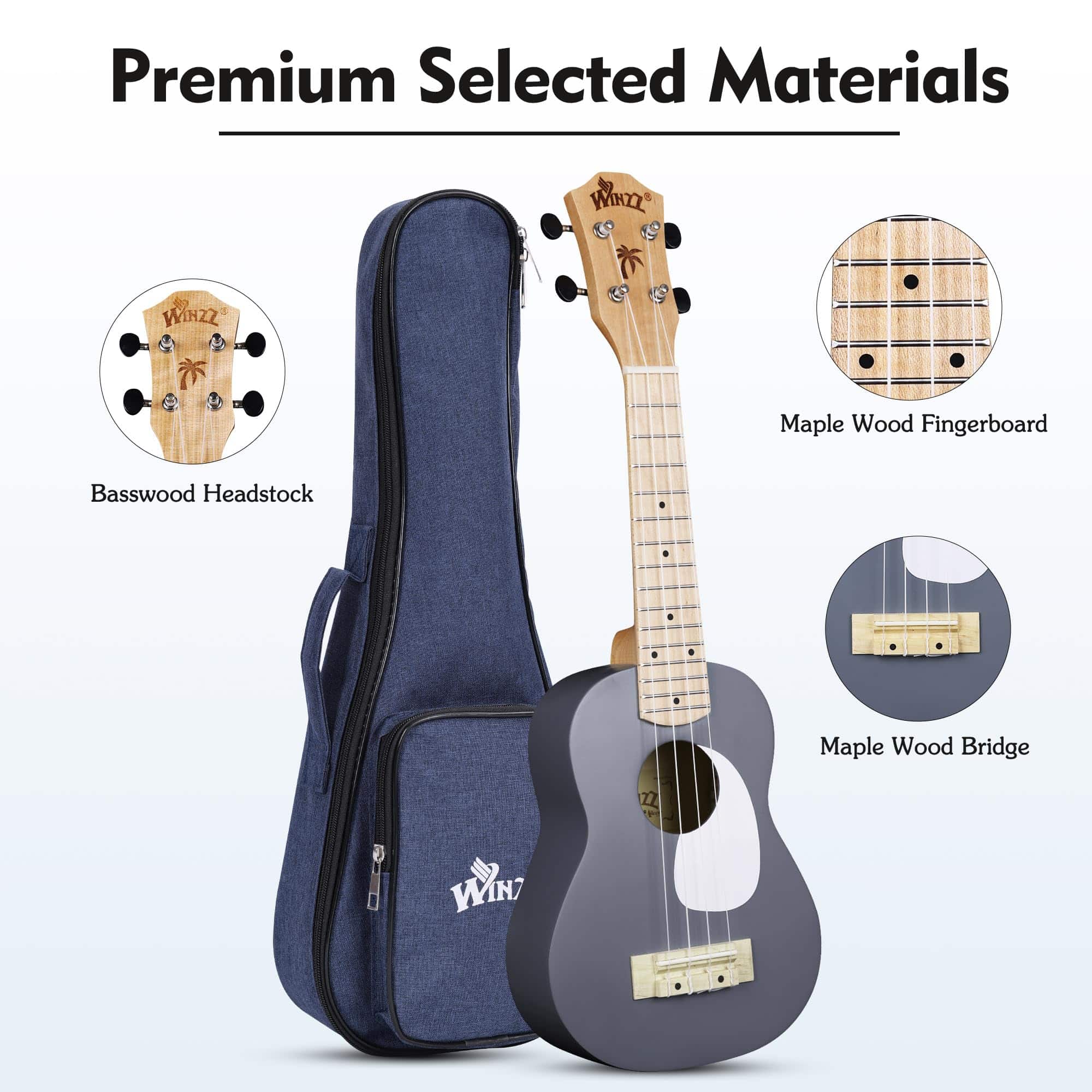 WINZZ Ukulele Soprano para Principiantes, 21 Pulgadas de - Imagen 5