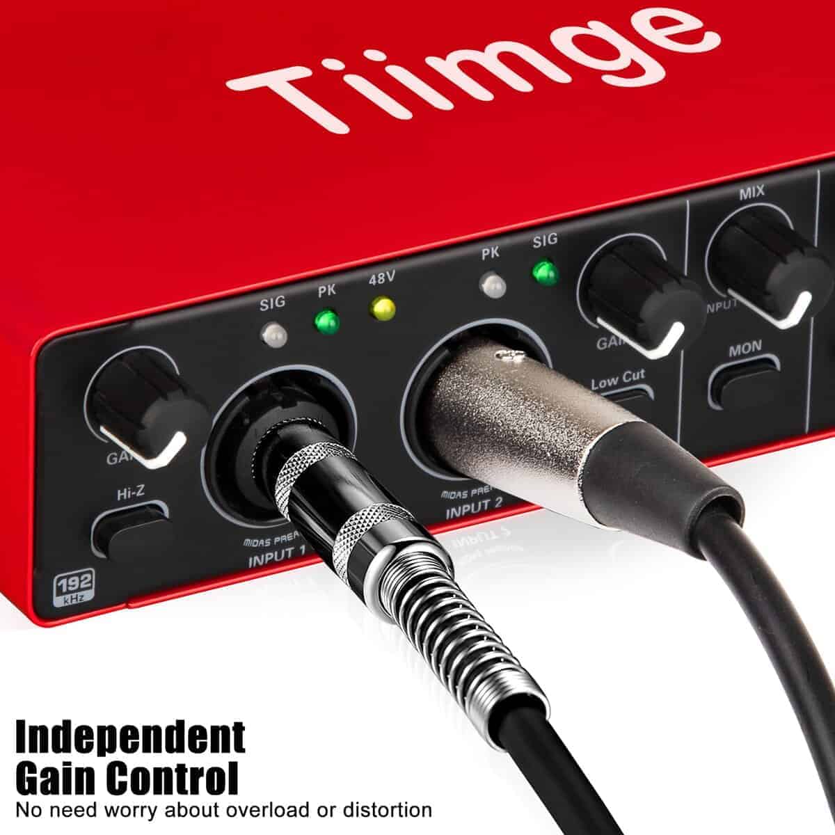 Interfaz de Audio USB Tiimge 2x2 para PC, con Phantom Power - Imagen 7