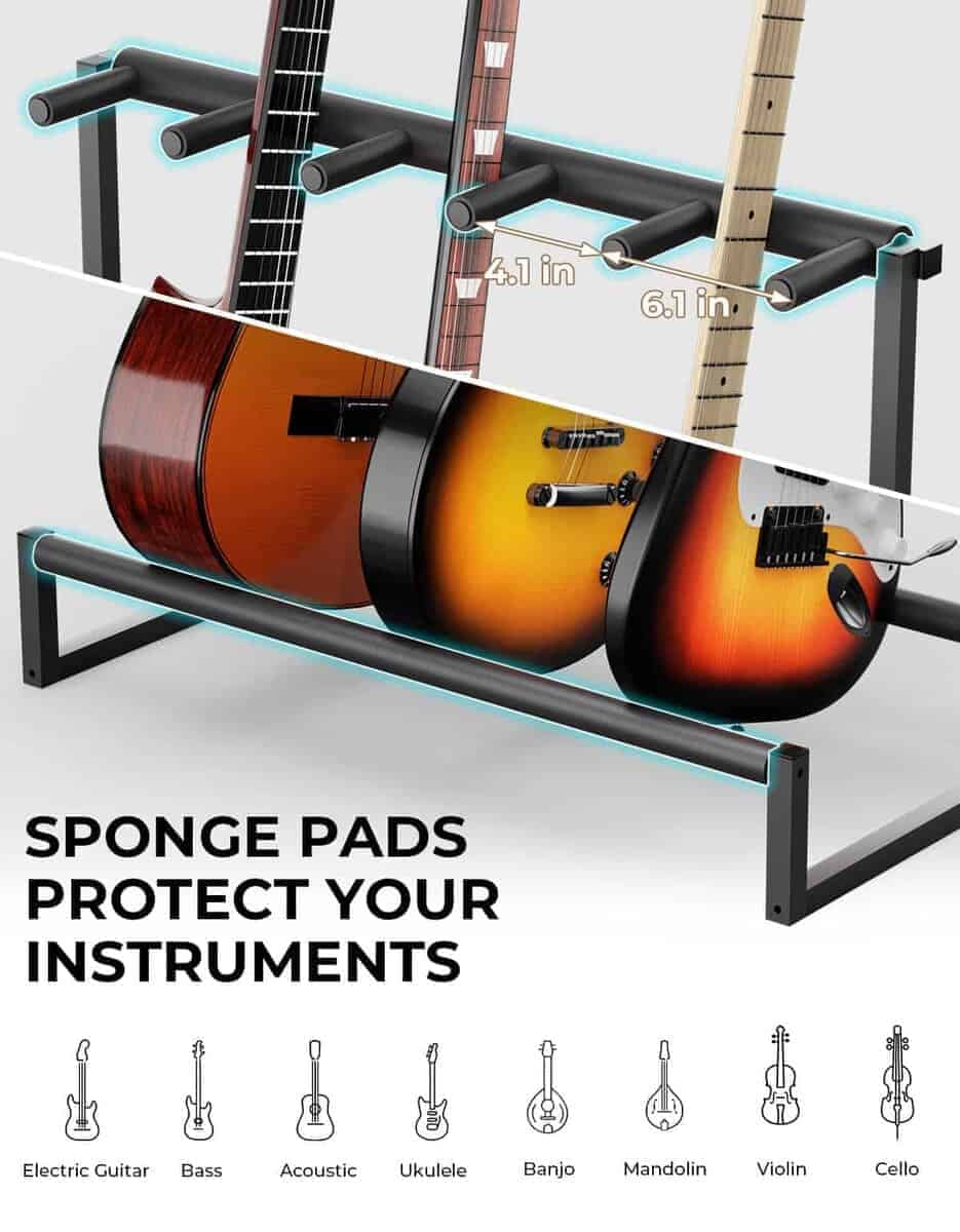 Soporte de guitarra yamagahome, soporte de guitarra con - Imagen 3