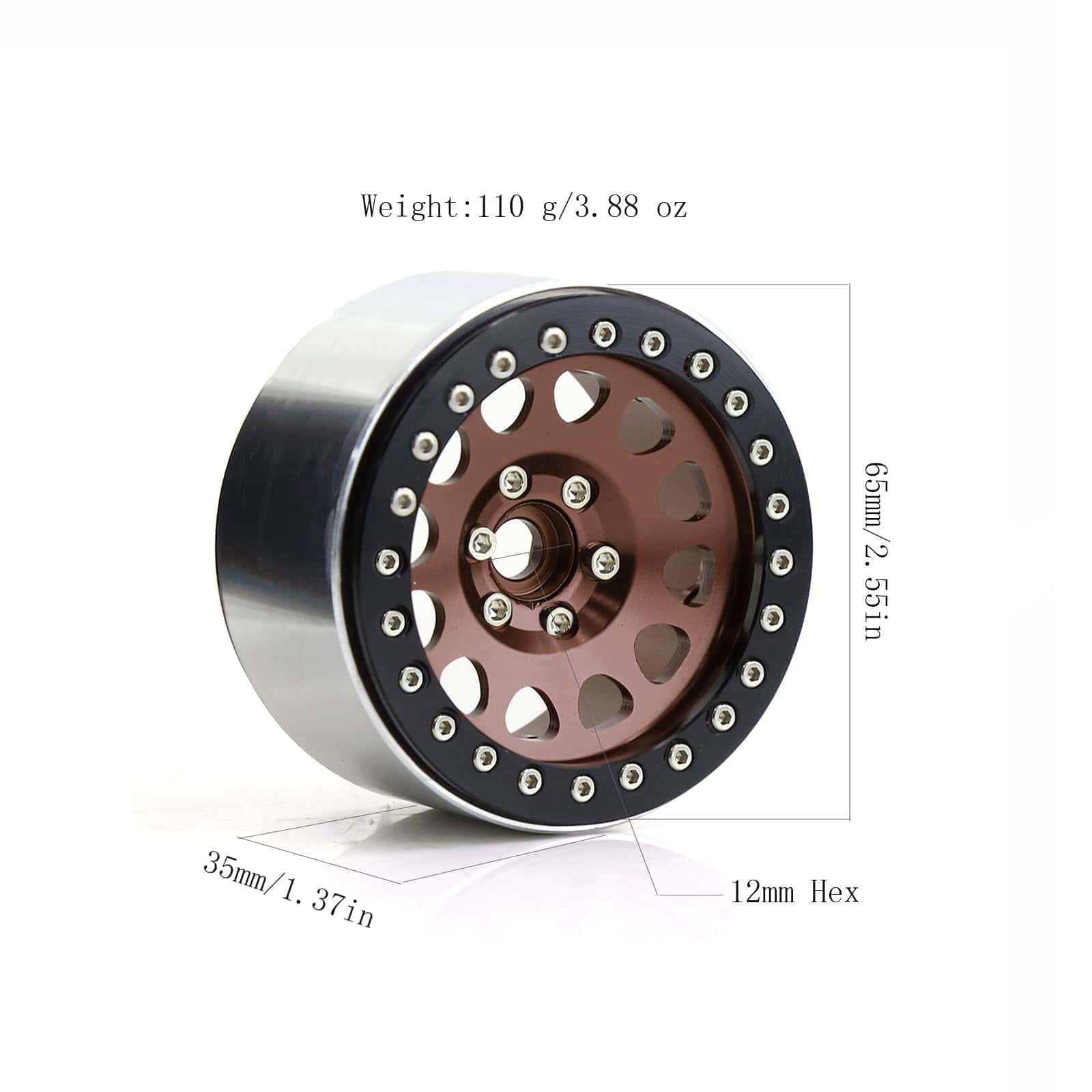 Ruedas de Llanta de Aluminio de 2.2 Pulgadas con Bloqueo de - Imagen 3