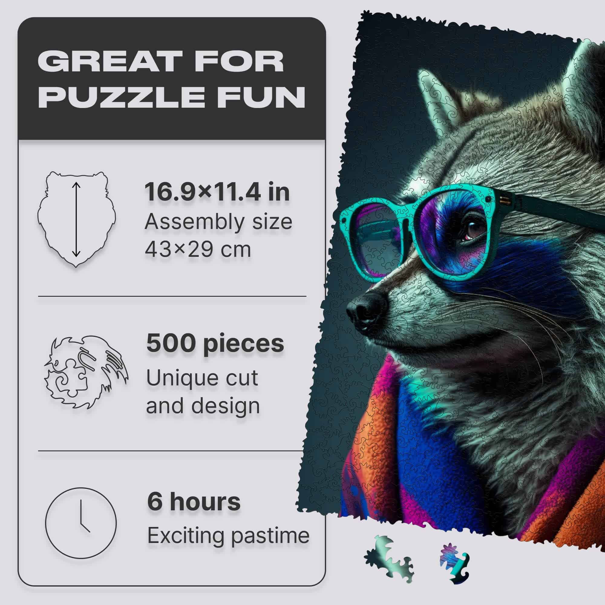 Rompecabezas de madera original Unidragon - Colección Pop - Imagen 3