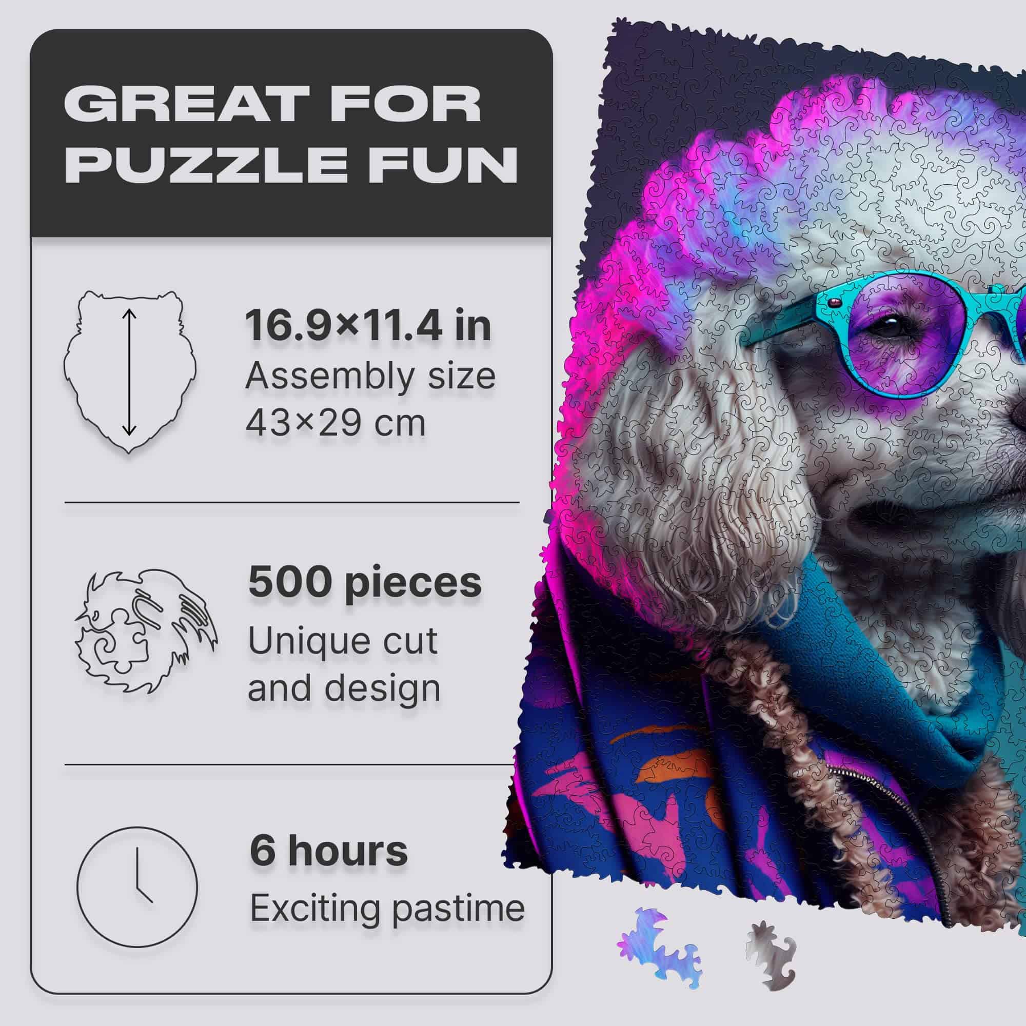 Rompecabezas de Madera Original UNIDRAGON - Colección Glow - Imagen 3