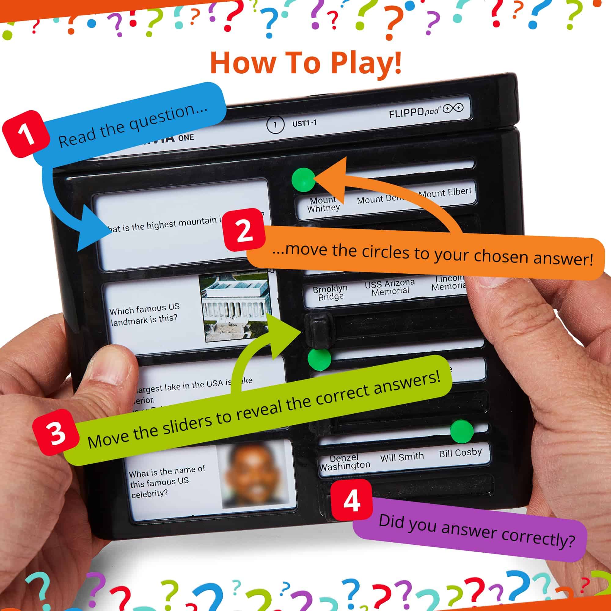 Juego de dispositivo de cuestionario Flippo Pad - Juego de - Imagen 3