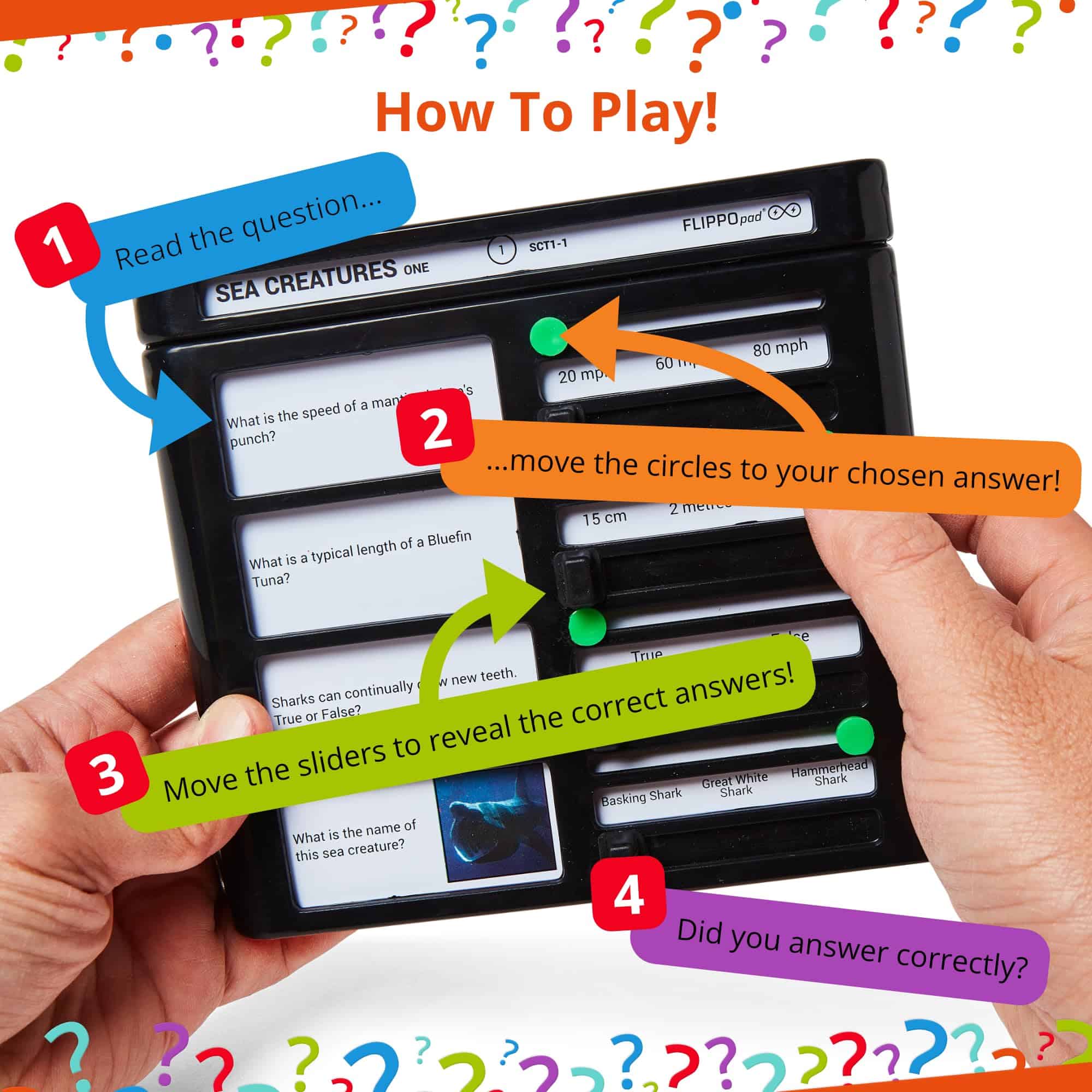Juego de Quiz de Dispositivo Flippo Pad - Juego de - Imagen 3