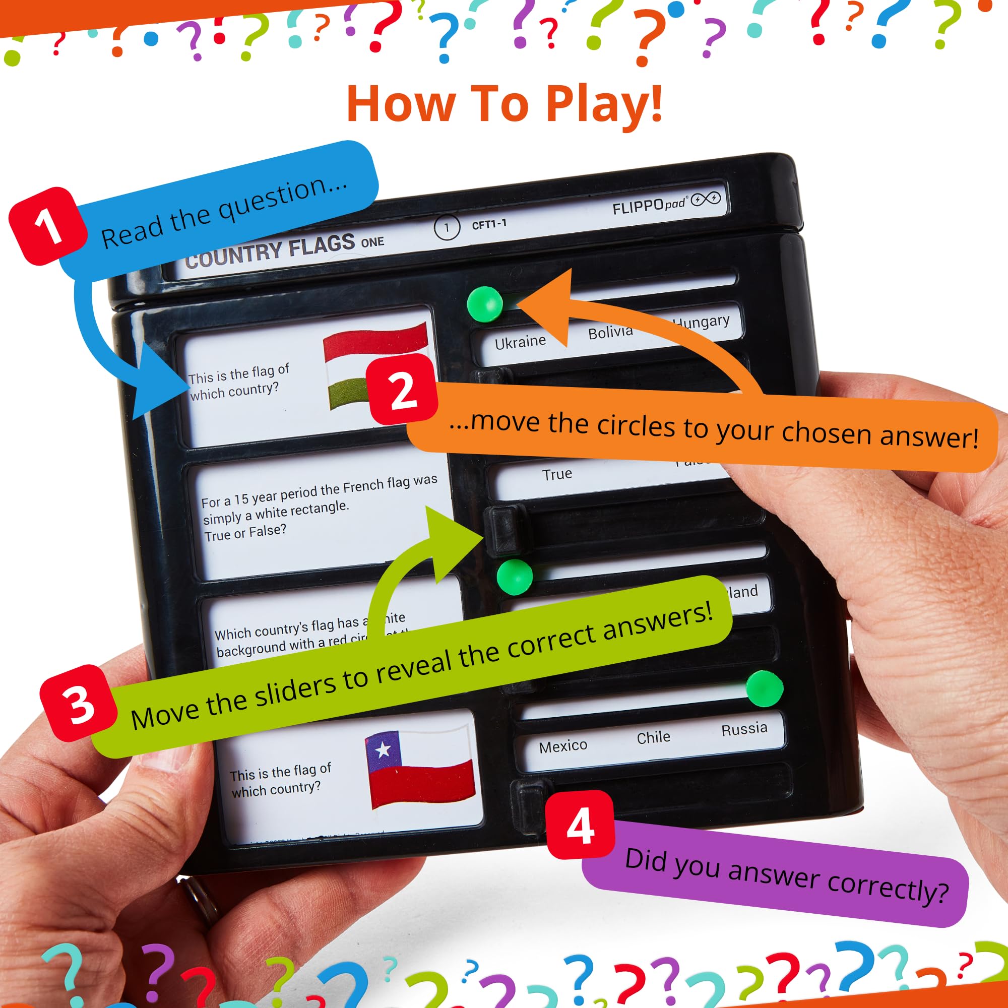 Juego de dispositivo de Quiz Flippo Pad - -- Edad 6+ - Imagen 3