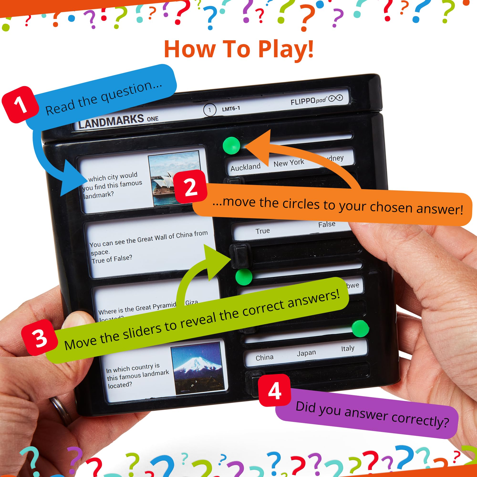 Juego de dispositivo de preguntas Flippo Pad - Juego de - Imagen 3