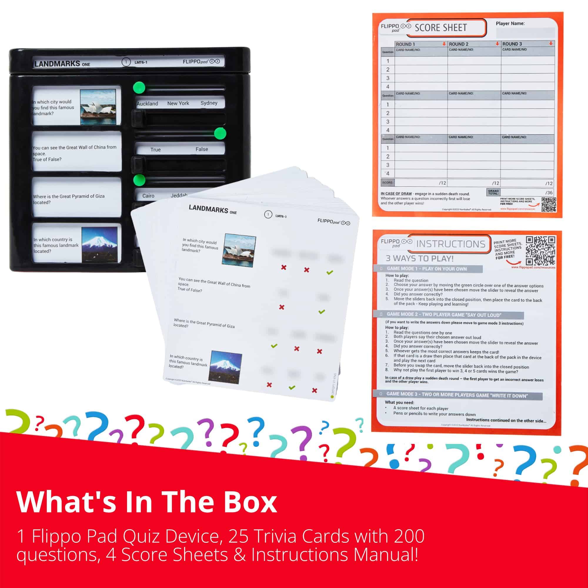 Juego de dispositivo de preguntas Flippo Pad - Juego de - Imagen 6