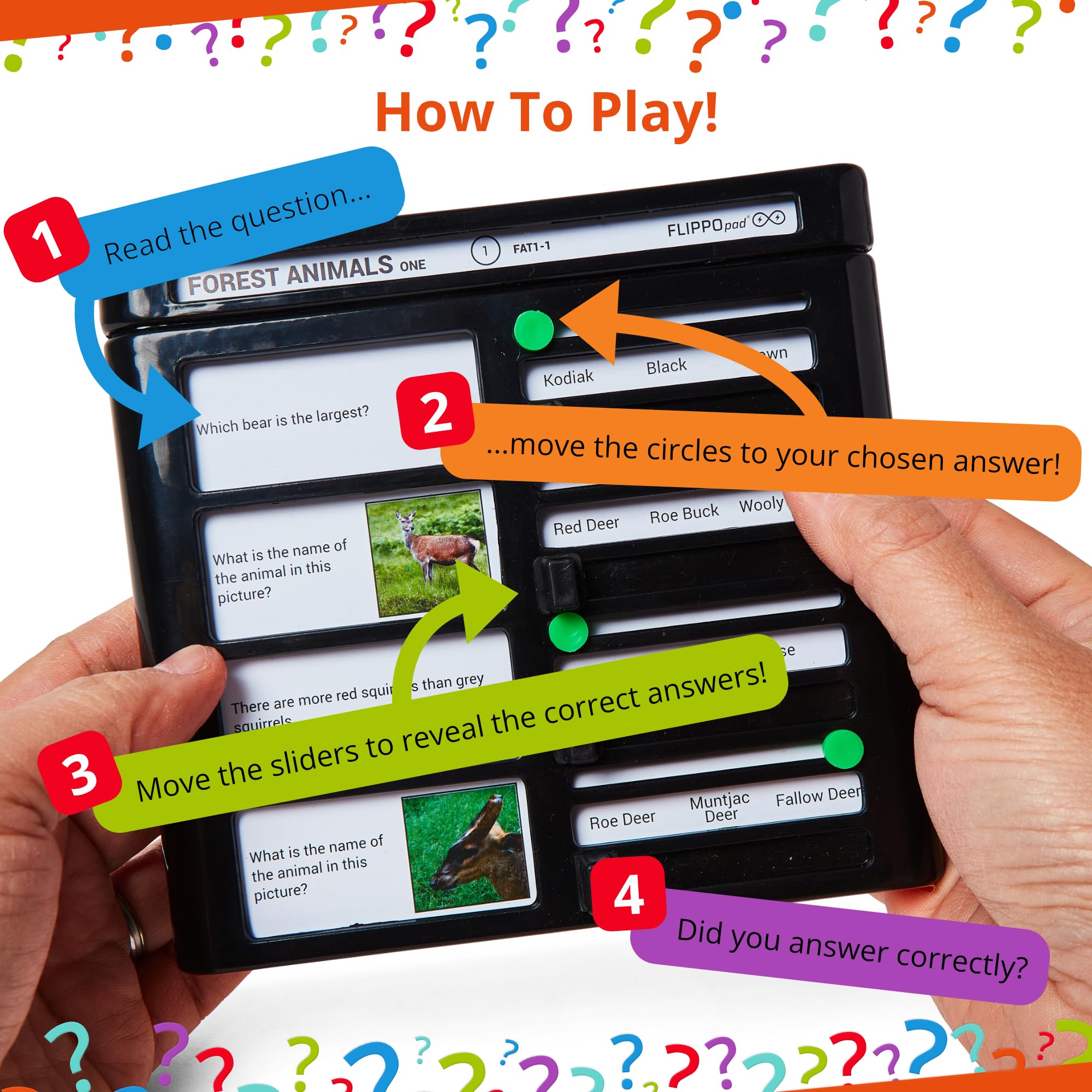 Juego de dispositivo de quiz Flippo Pad - Juego de - Imagen 3