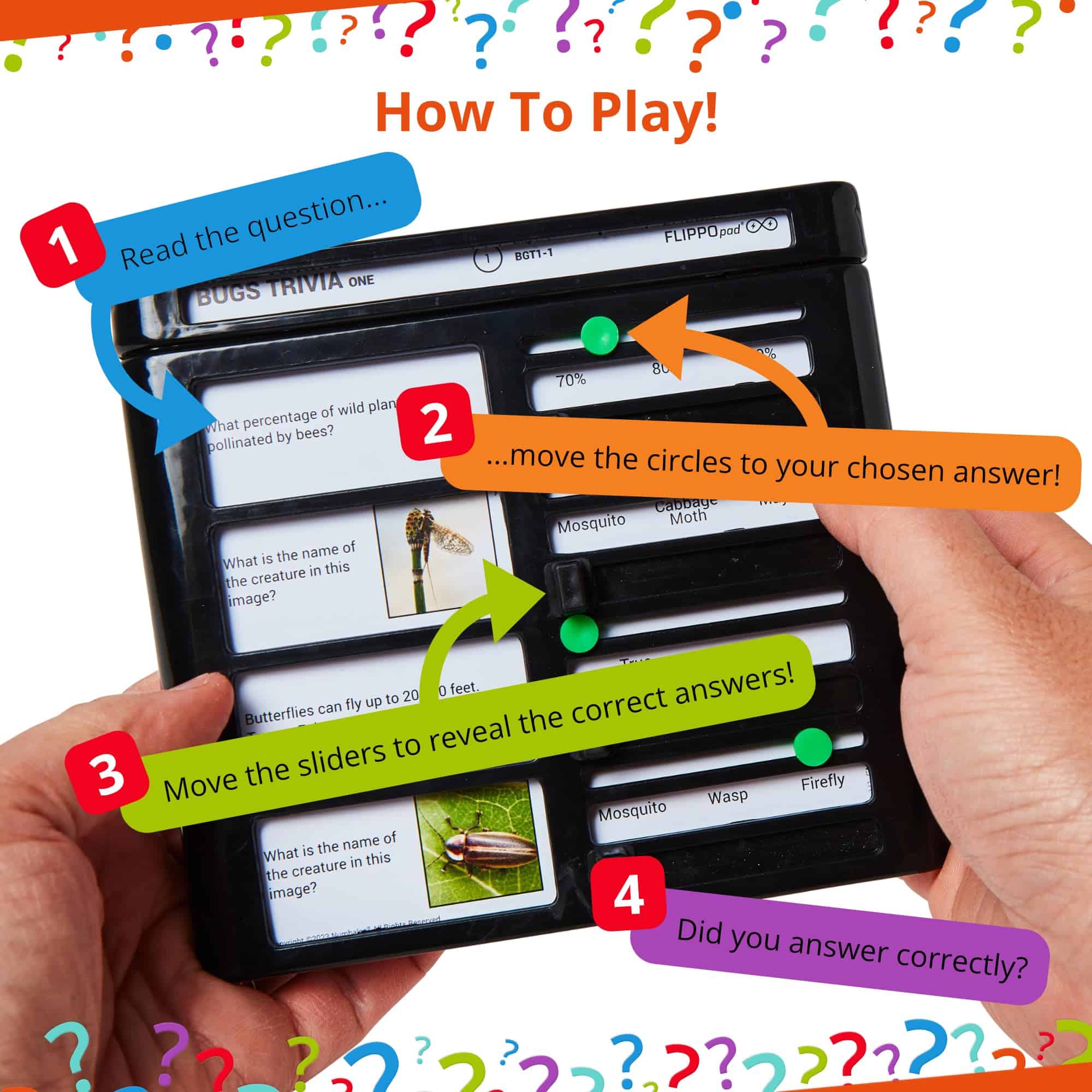 Juego de Preguntas sobre Insectos Flippo Pad - Juego de - Imagen 3