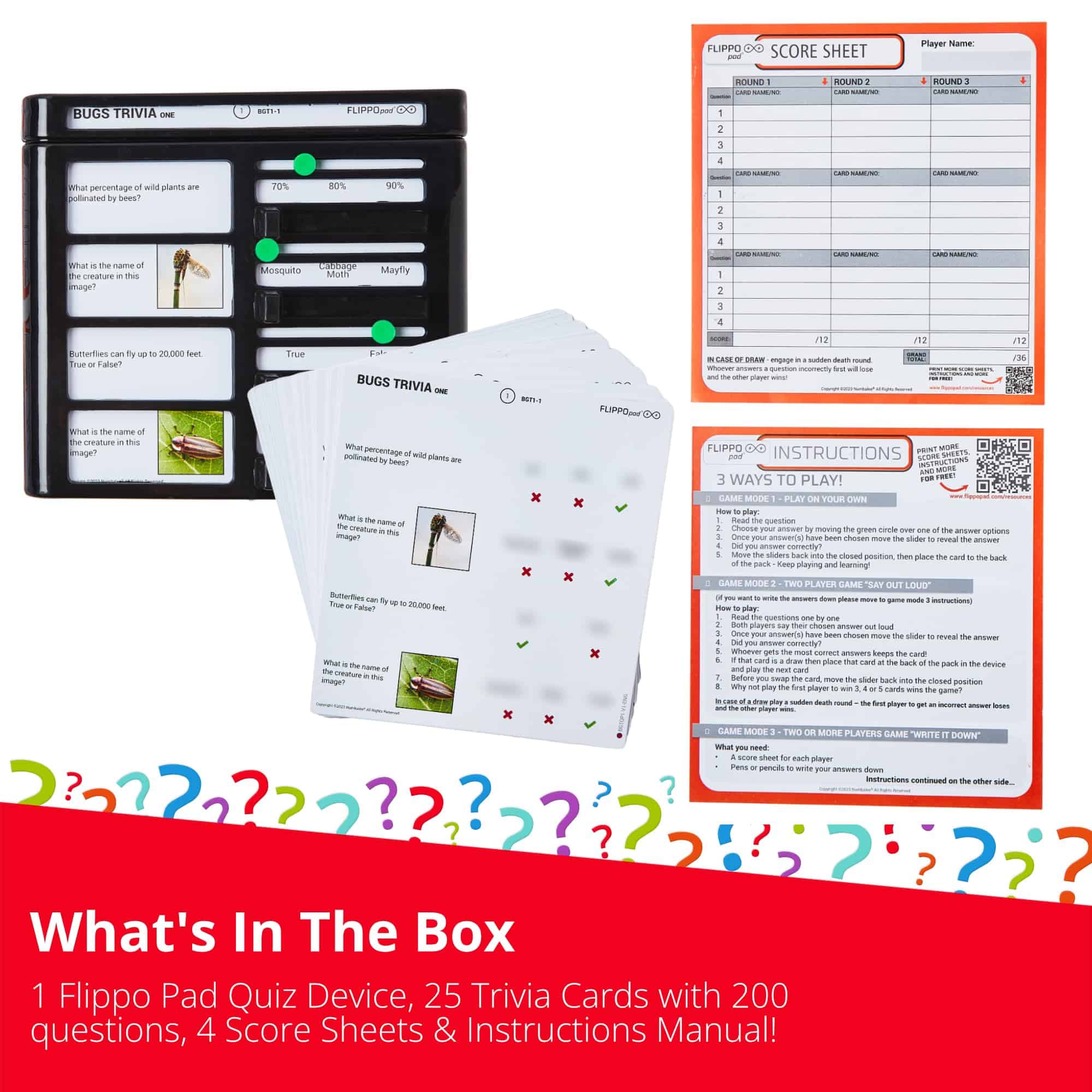 Juego de Preguntas sobre Insectos Flippo Pad - Juego de - Imagen 6