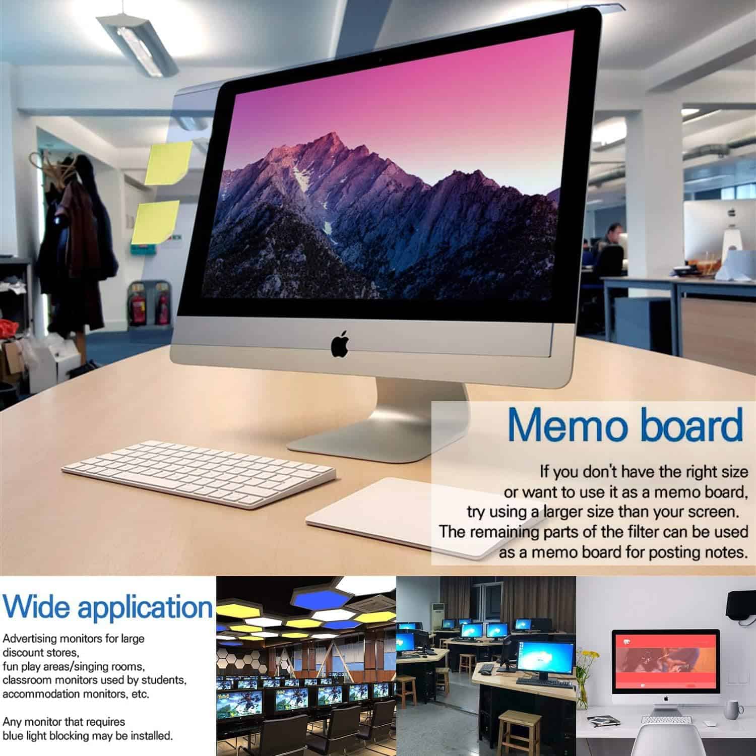 Filtro Protector de Pantalla Anti Luz Azul para Monitor de - Imagen 7